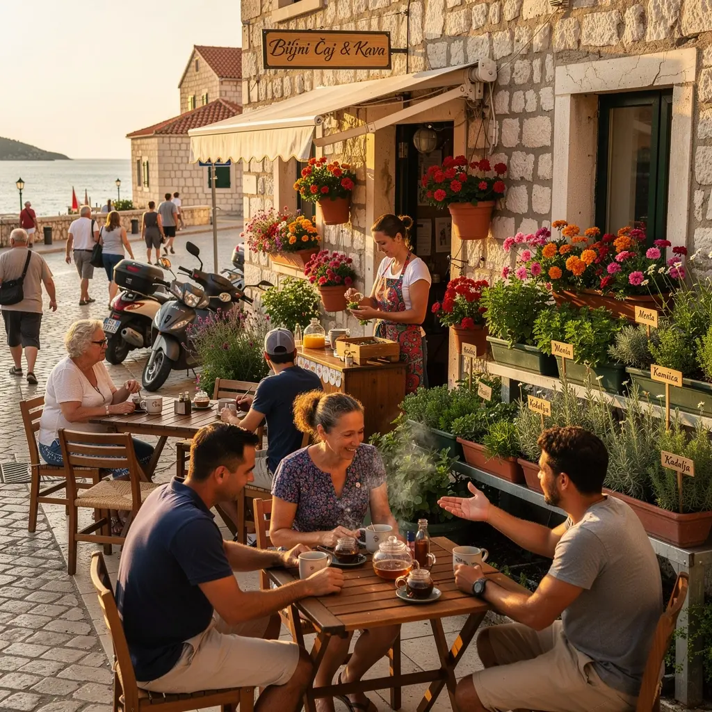 Boca prirodnog čaja s etiketom koja prikazuje tradicionalne okuse.